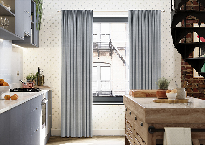 San Remo (Blackout), French Grey - Made to Measure Curtains - Image 3